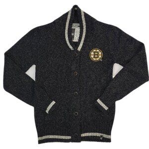NHL Boston Bruins Button Up Grey Sweater